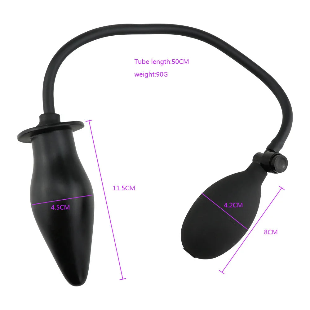 Water Spray Inflatable Anal Plug Anal Enema Cleaner Anus Dilator Dildo Silicone Buttplug Expander Washer Sex Toys for Women Men