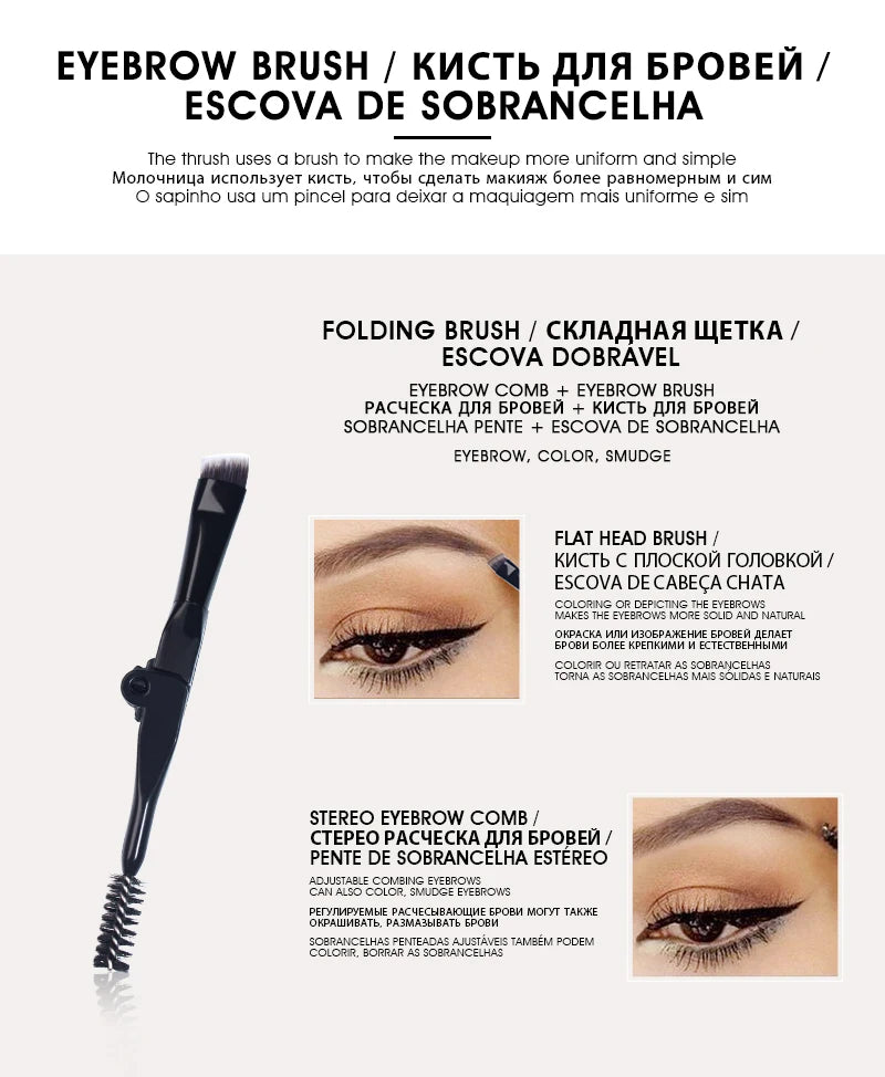 IMAGIC Professional Eyebrow Gel 6 Colors Eyebrow Enhancer Brow Enhancers Tint Makeup Eyebrow Brown With Brow Brush Tools