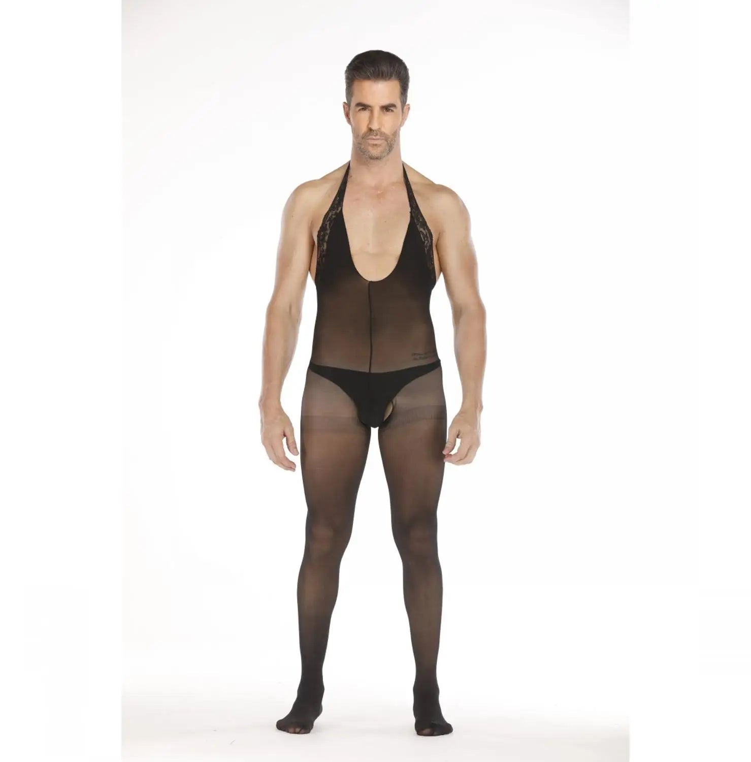 Fetish Men Gay Crossdress Wear Open Crotch Bodystocking Sexy Male Lingerie Porno Sex Transparent Sleepwear Fishnet Body Stocking