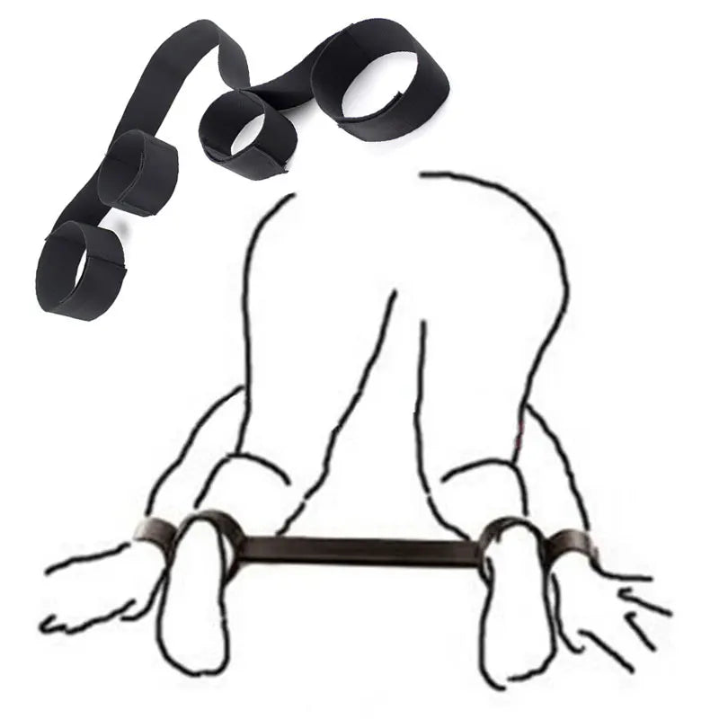 Adult Sex Products Erotic Bondage Bed Games BDSM Sex Bondage Set Women Handcuffs Ankle Cuff Restraints Sex Toys For Couples