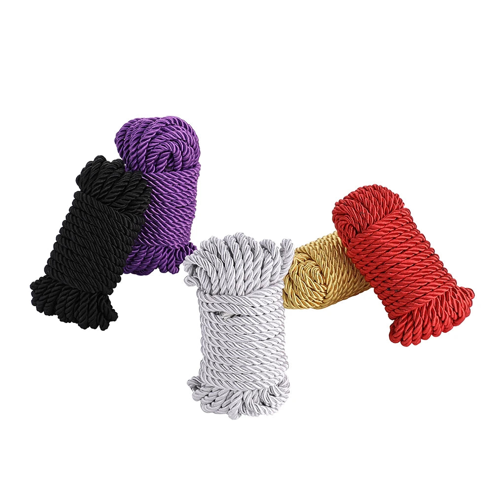 10M Soft Silk Bondage Rope Bdsm Restraint Slave Roleplay Sex Toys Kit Couples Adult Game Product Erotic Fetish Harness Toys