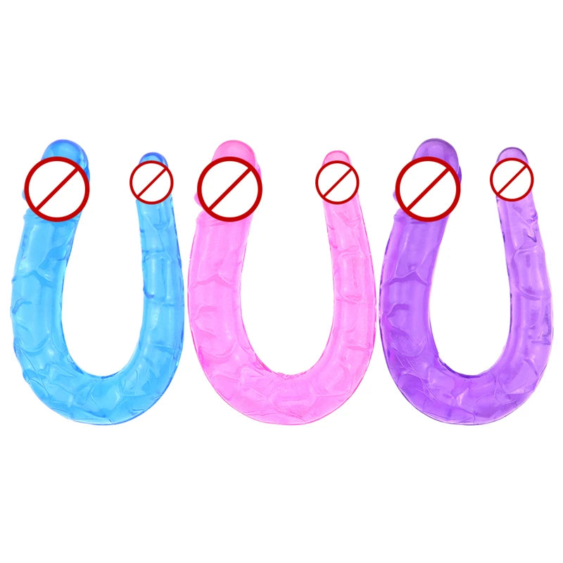 G Sopt No Vibrator Sex U Shape Double Big Realistic Dildo Vagina Anal Penis Artificial Penis  Dildos Sex Toys For Women Sexoshop