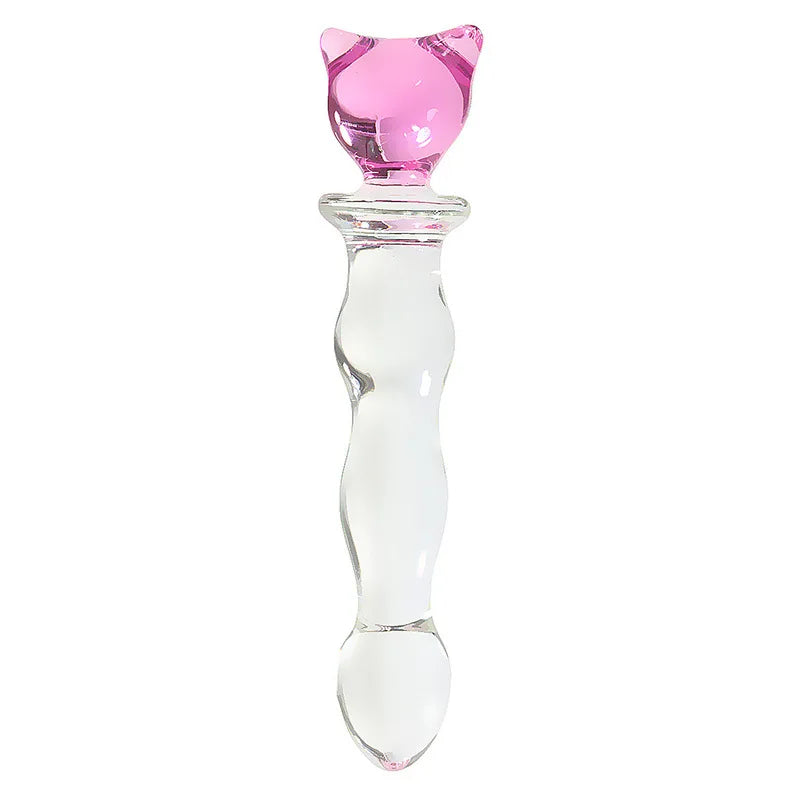 Glass Dildo Sex Penis Large Crystal Pink Heart Butt Plug Vagina Ball Big Glass Anal Dildo Bead Fake Penis Sex Toys For Women Gay