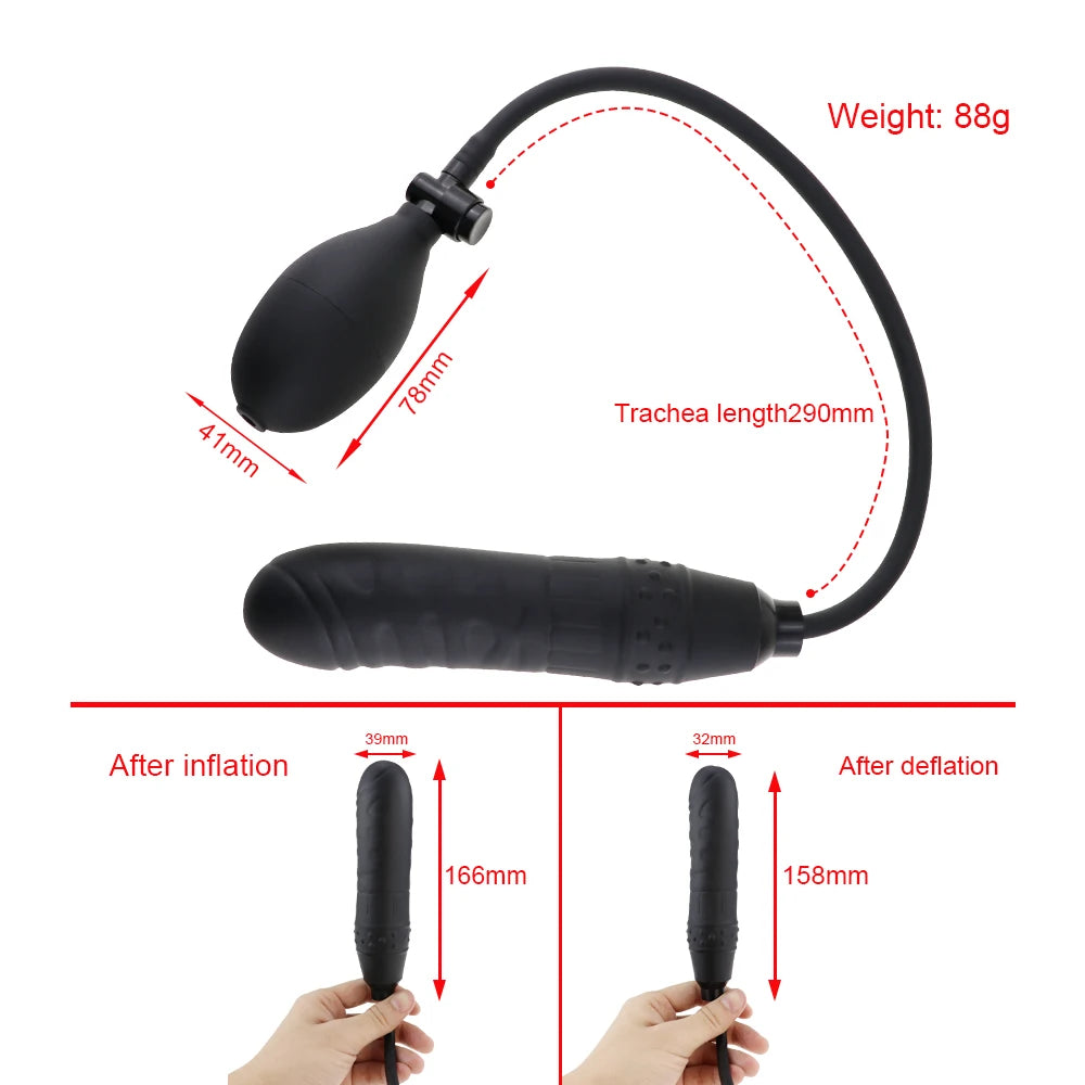Super Large Inflatable Huge Big Anal Plug Dildo Pump Anal Dilator Expandable Butt Plug Anal Balls Sex Toys Men Prostate Massager