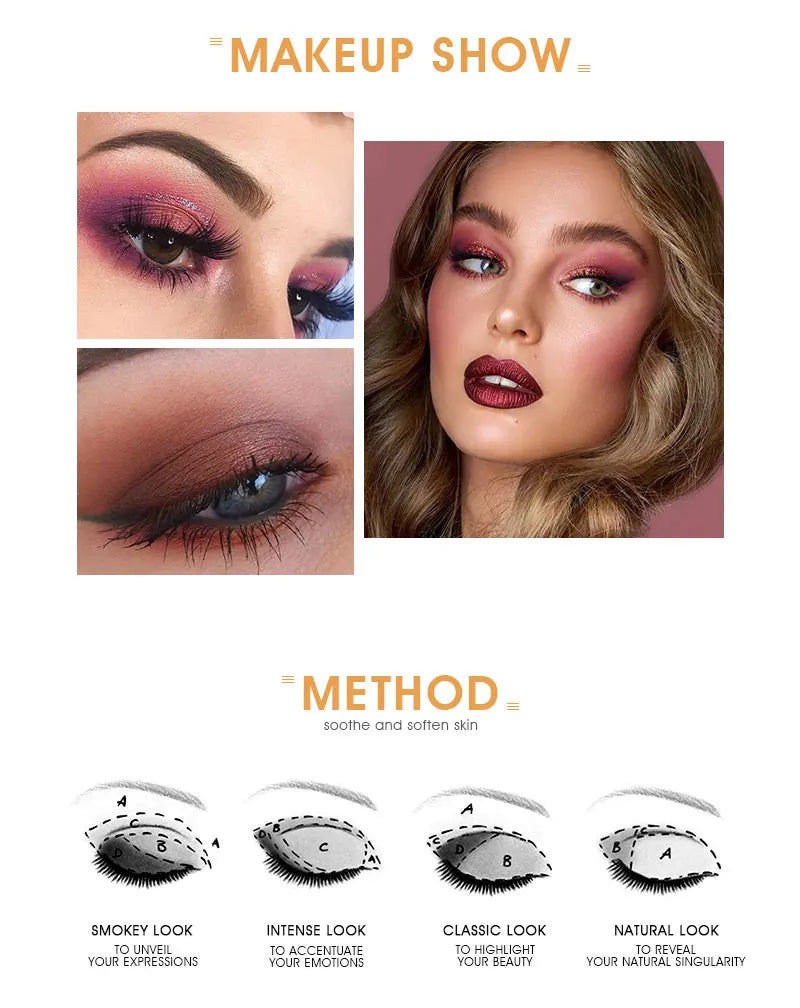 IMAGIC Eyeshadow Palette Matte Make Up Palette Highlight Blus Shimmer Pearlescent Waterproof  Eye shadow Powder And Body Paint