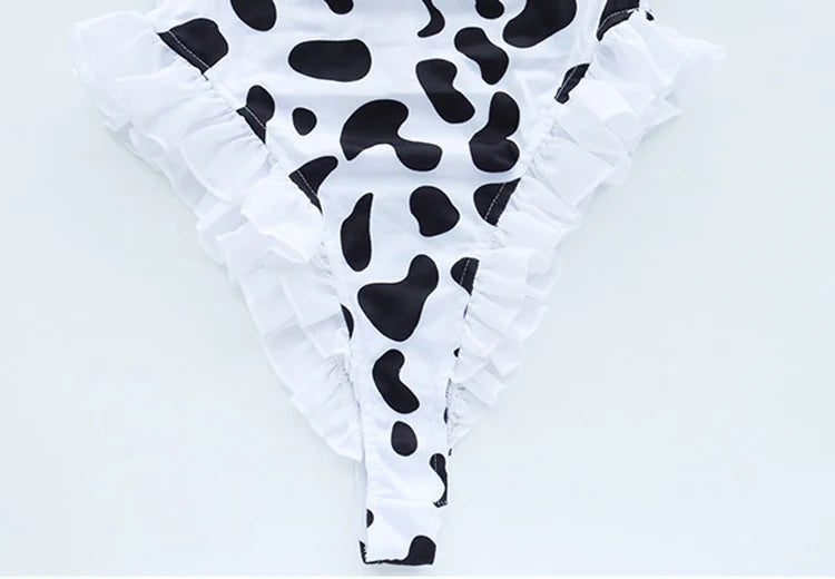 AniLV Anime Cartoon Cow Series Bodysuit Underwear Maid Unifrom Costume Kawaii Girl Bikini Swimsuit Set Outfit Cosplay
