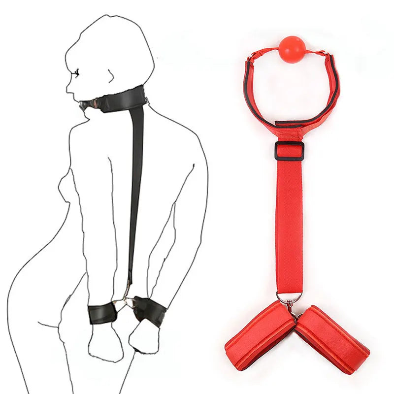 Adult Erotic Games BDSM Bondage Restraints Collar Furniture Sex Toys For Women Couples Slave Neck Handcuffs Fetish Sex Shop