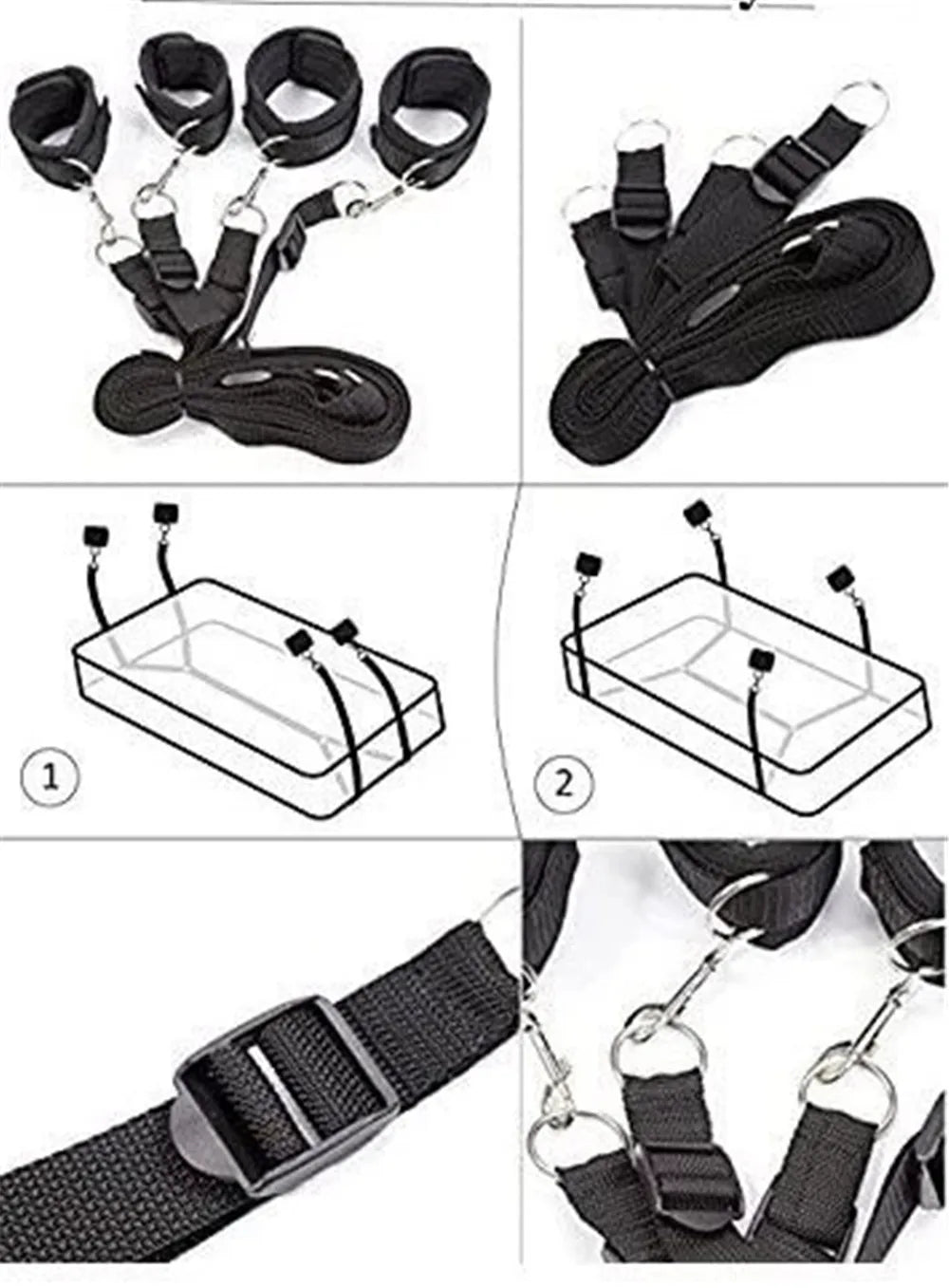 Adult Games Erotic Sex Toys For Woman Men Couples Slave Handcuffs Nylon BDSM Equipment Bondage Restraints Fetish Sex Products