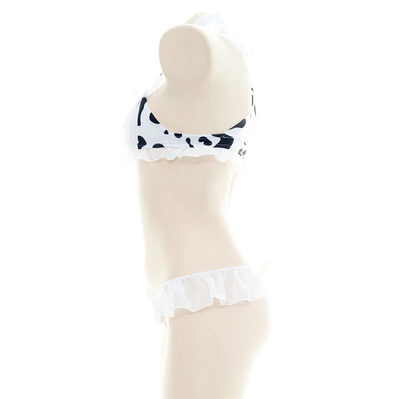 AniLV Anime Cartoon Cow Series Bodysuit Underwear Maid Unifrom Costume Kawaii Girl Bikini Swimsuit Set Outfit Cosplay