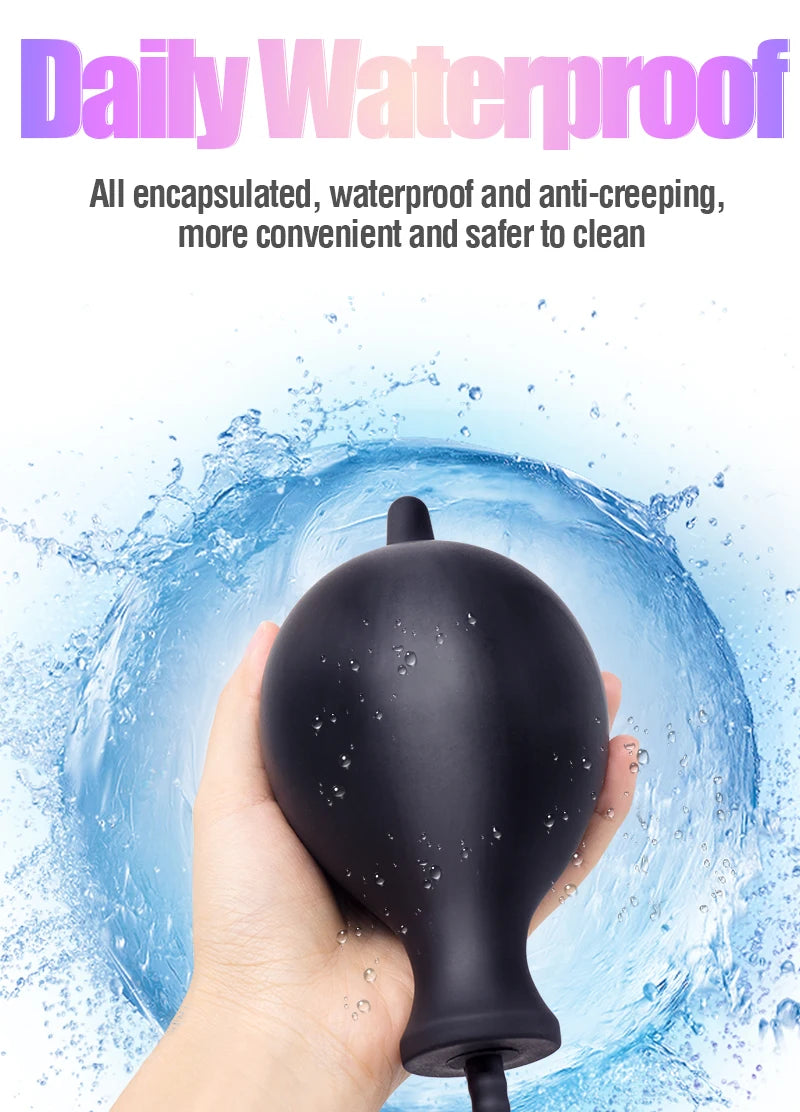 BDSM Vibrator Inflatable Anal Plug Huge Butt Plug Dildo Pump Vaginal Anus Expansion Prostate Massager Sex Toys for Woman Men Gay