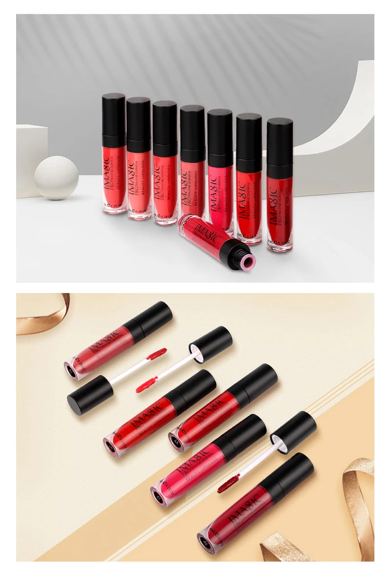 IMAGIC matte 28 color Sexy Matte Lipstick lipgloss Waterproof Long Lasting Gloss Beauty makeup lip gloss fashion lip
