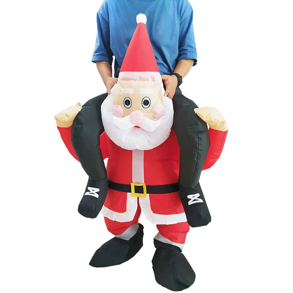 Hot Adult Christmas Tree Santa Claus Snowman Inflatable Costumes Anime Mascot Party Cosplay Costume Dress Suit for Man Woman