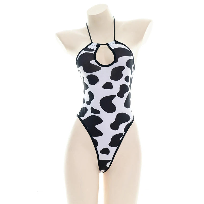 AniLV Anime Cartoon Cow Series Bodysuit Underwear Maid Unifrom Costume Kawaii Girl Bikini Swimsuit Set Outfit Cosplay