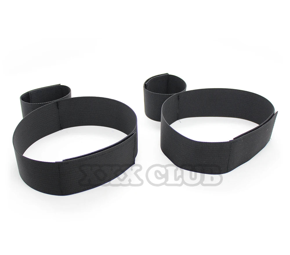 Thierrry Forced Orgasm Restraint Kit Chastity Briefs  Wtrap Device AV Vibrator Masturbation Belt Wrist to Thigh Cuffs Bondage