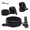 Thierrry Forced Orgasm Restraint Kit Chastity Briefs  Wtrap Device AV Vibrator Masturbation Belt Wrist to Thigh Cuffs Bondage
