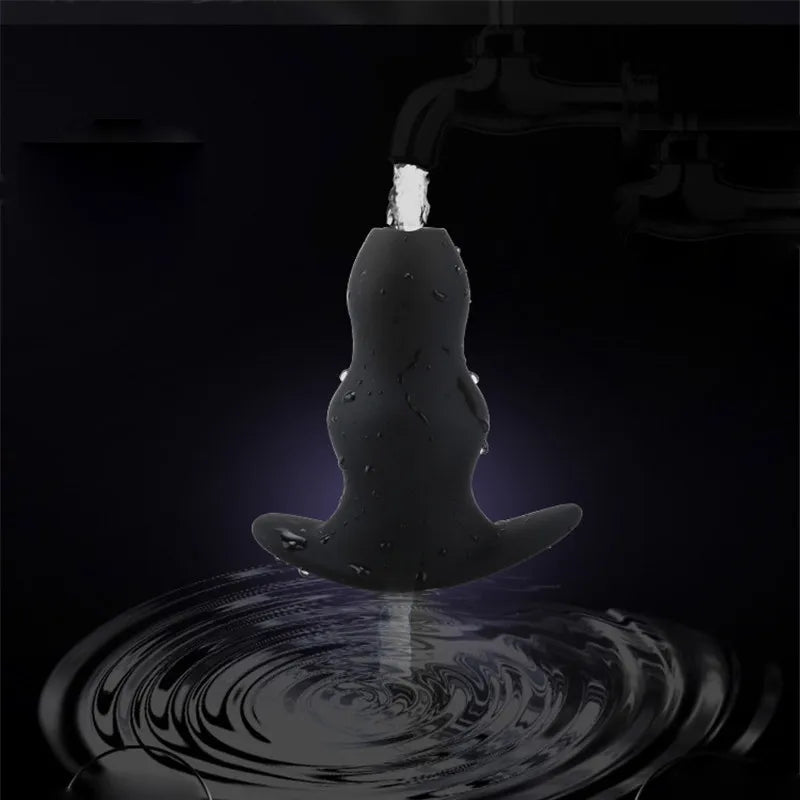 Silicone Anal Expanding Plug Bidet Wash Enema Anal Cleaning Buttplug Retention Nozzle Enema Anus Dilator Anal Enlarge Shower