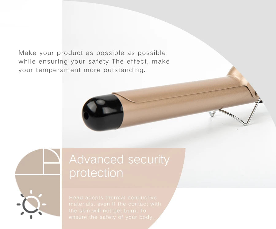 2025 New Electric Hair Curler with LCD Screen Digital Curling Iron Hair Curlers Irons 19-38mm Professional Curling Iron Curler