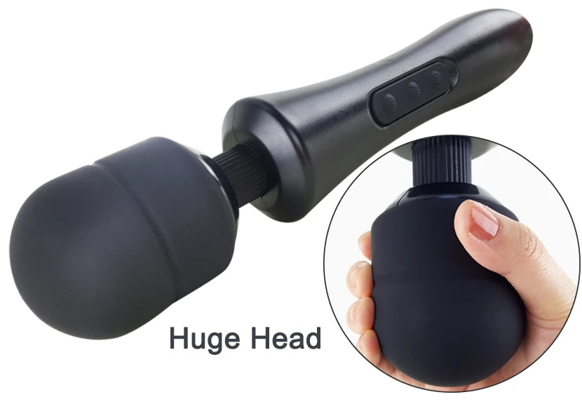 Huge Magic Wand Vibrators for women, USB Charge Big AV Stick Female G Spot Massager Clitoris Stimulator Adult Sex Toys for Woman