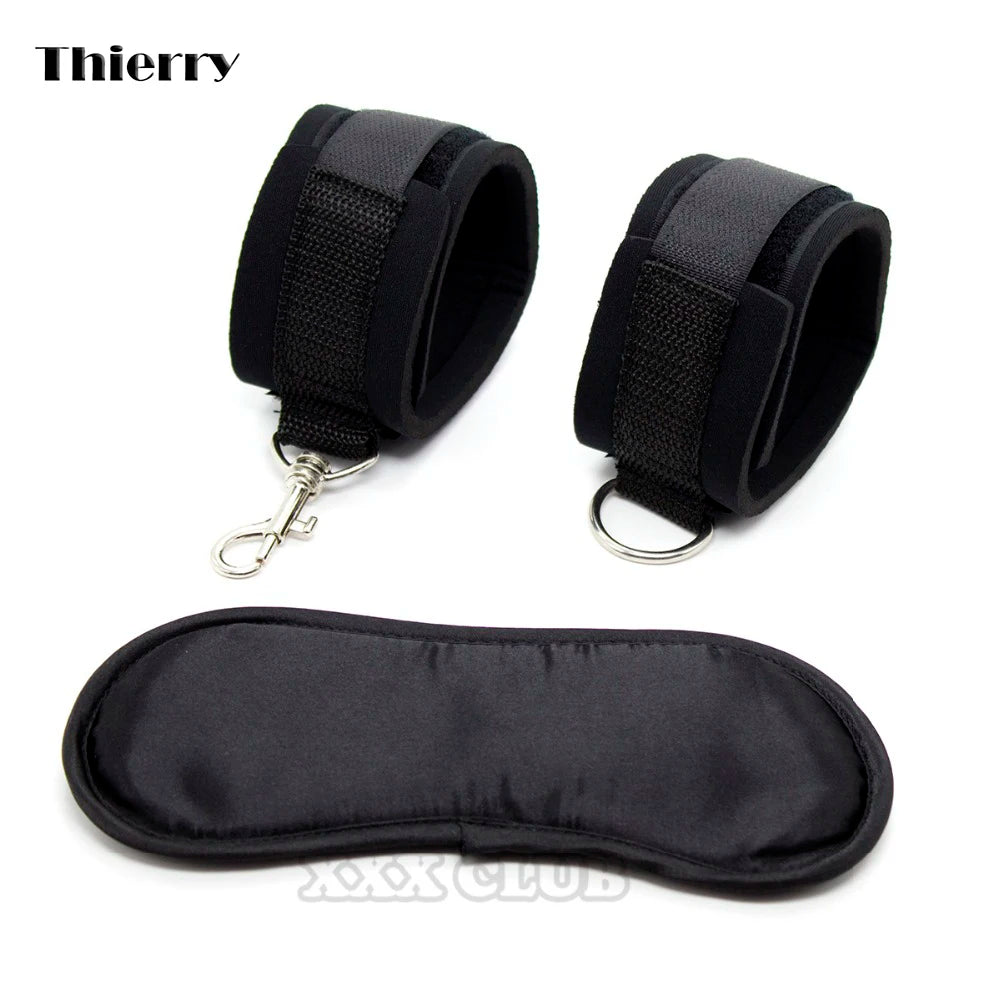 Thierry Fetish Sex Bondage kit Adult Game for Couples Flirt Toys Handcuffs blindfold sex products for increase sexual tension