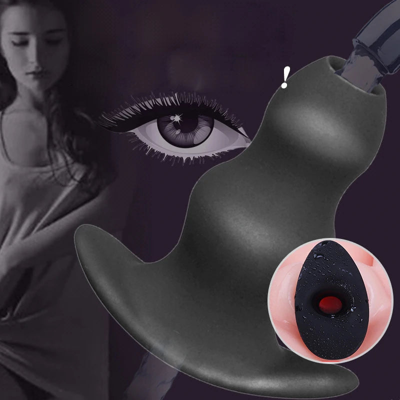 Silicone Anal Expanding Plug Bidet Wash Enema Anal Cleaning Buttplug Retention Nozzle Enema Anus Dilator Anal Enlarge Shower