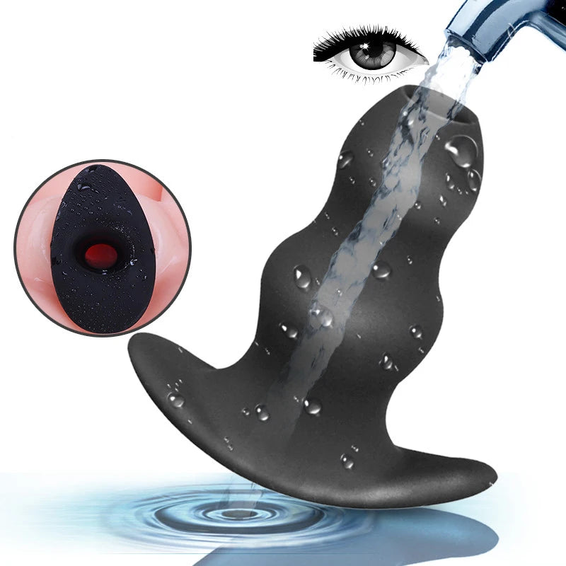 Silicone Anal Expanding Plug Bidet Wash Enema Anal Cleaning Buttplug Retention Nozzle Enema Anus Dilator Anal Enlarge Shower