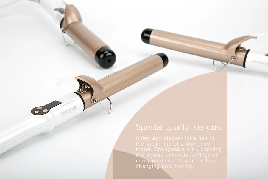 2025 New Electric Hair Curler with LCD Screen Digital Curling Iron Hair Curlers Irons 19-38mm Professional Curling Iron Curler
