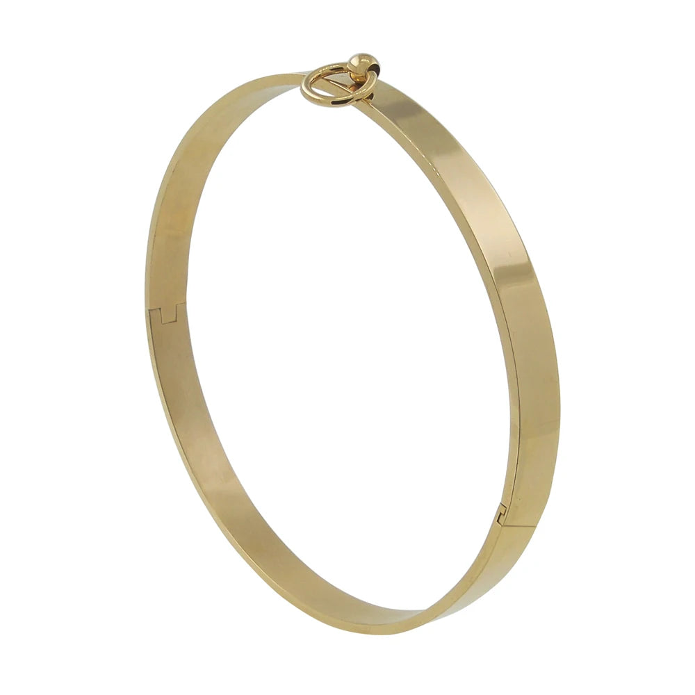 Polished Stainless Steel Slave Choker Necklace Gold Black Silver Color Fetish Wear Women's Jewelry