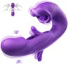 Drop Shipping 3 in 1 Realistic Tongue Licking and Slap Vibrator Clitoris Stimulation Female G Spot Orgasm Dildo Vibrator