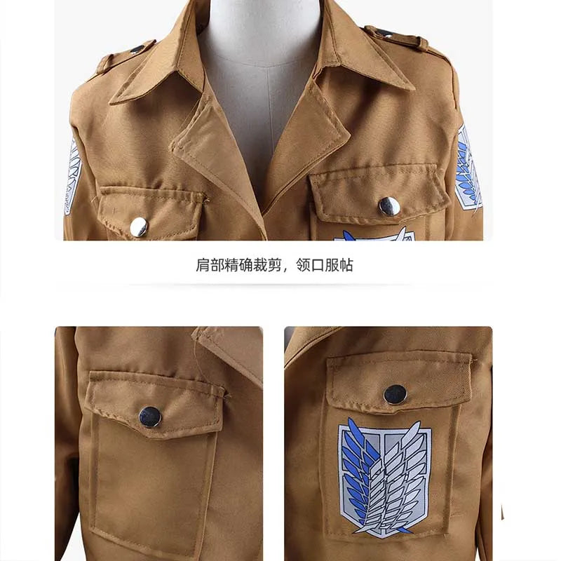 Cosplay Anime Levi Ackerman Mikasa Ackerman Cosplay Costume Eren Jaeger Outfits Hange Zoe Cosplay Costume AOT Full Set
