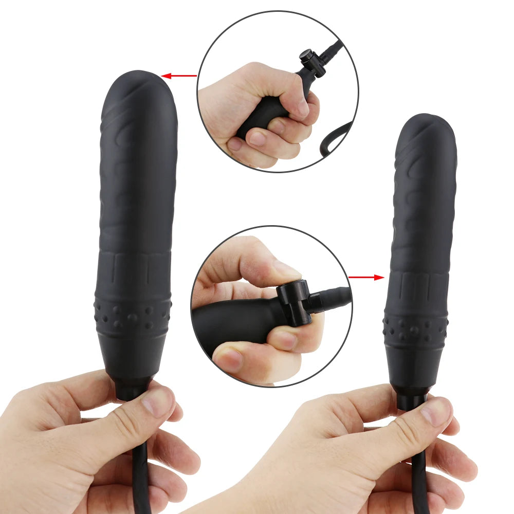 Super Large Inflatable Huge Big Anal Plug Dildo Pump Anal Dilator Expandable Butt Plug Anal Balls Sex Toys Men Prostate Massager