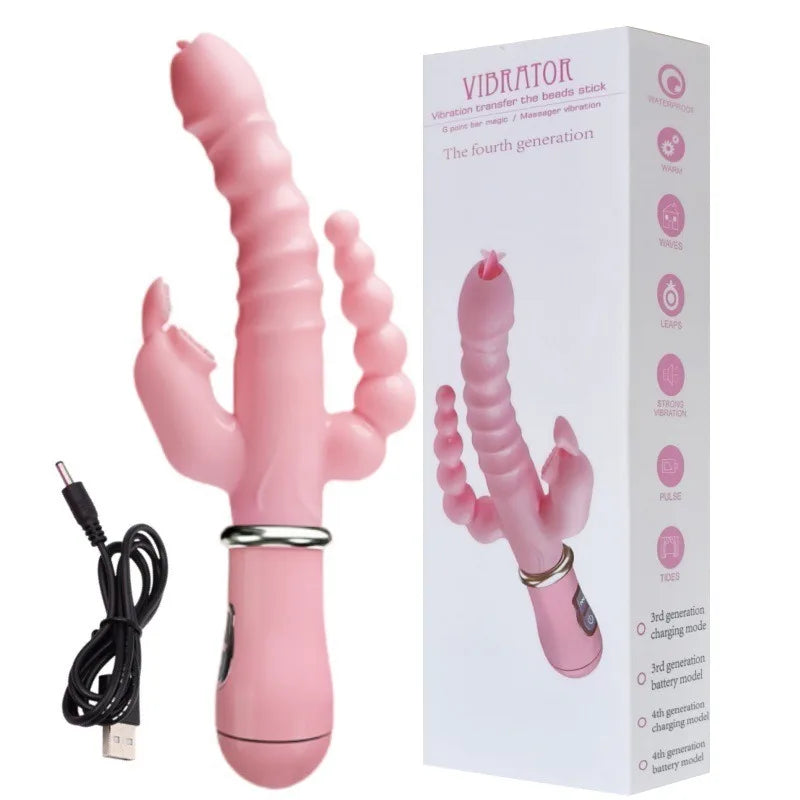 Female Erotic Variable-frequency Tongue Licking G-spot  Vibration Massager Posterior Genital Area Self-pleasure Device Adult