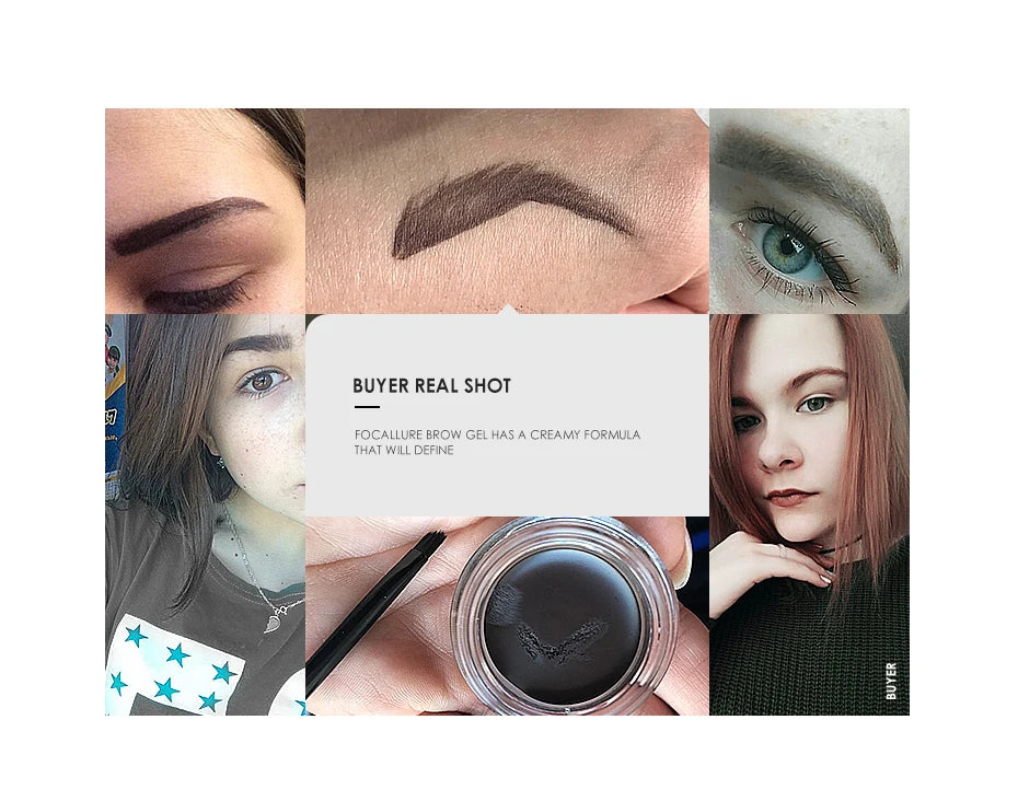 Wholesale FOCALLURE Eyebrow Cream Gel Enhancers Long-lasting Waterproof Eye Brows Pomade Gel With Brushes For Women Makeup