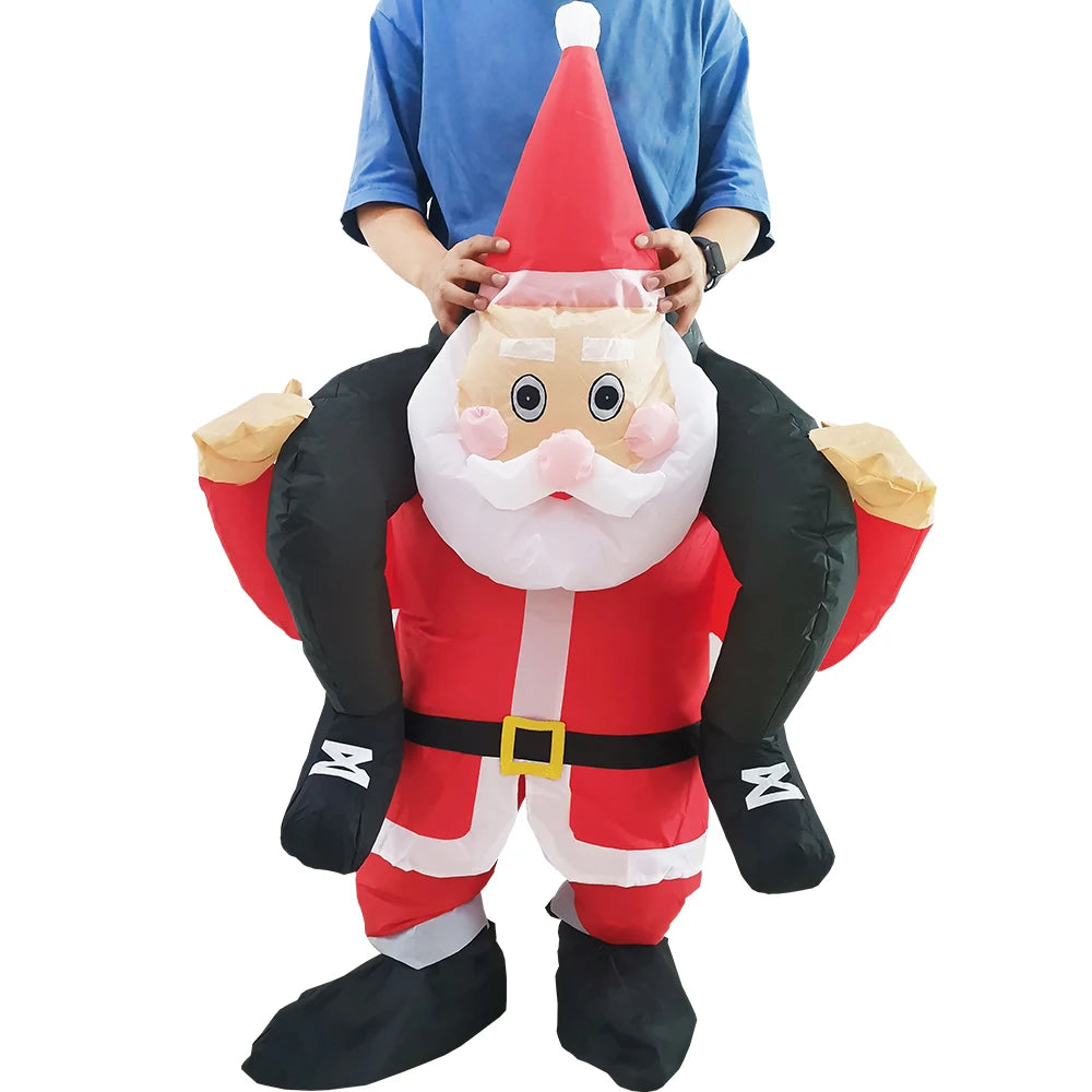Hot Adult Christmas Tree Santa Claus Snowman Inflatable Costumes Anime Mascot Party Cosplay Costume Dress Suit for Man Woman