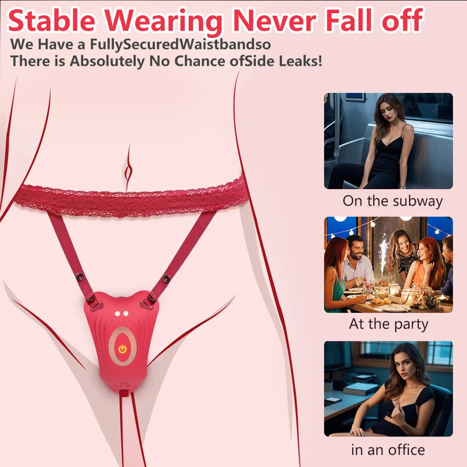 USB Adult Wearable Panty Vibrator with 10 Mode Remote Control Rose Vibrators for Men and Women's Sexual Pleasure
