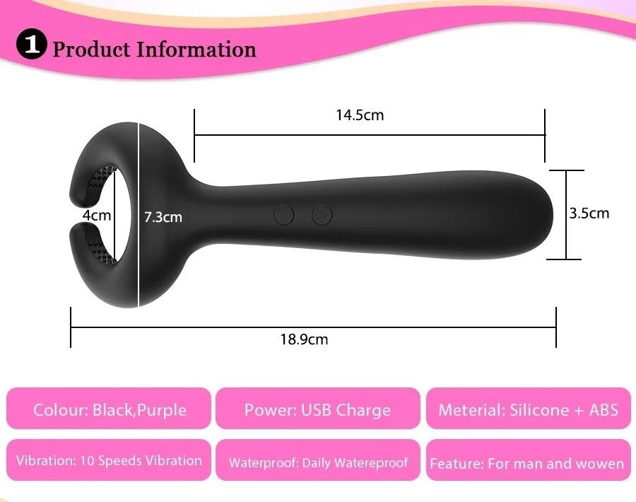 3 Motors Powerful Vibrators for Couples G-Spot Stimulator Men Penis Ring Female Vagina Anal Masturbator Adult Sex Toys for Woman