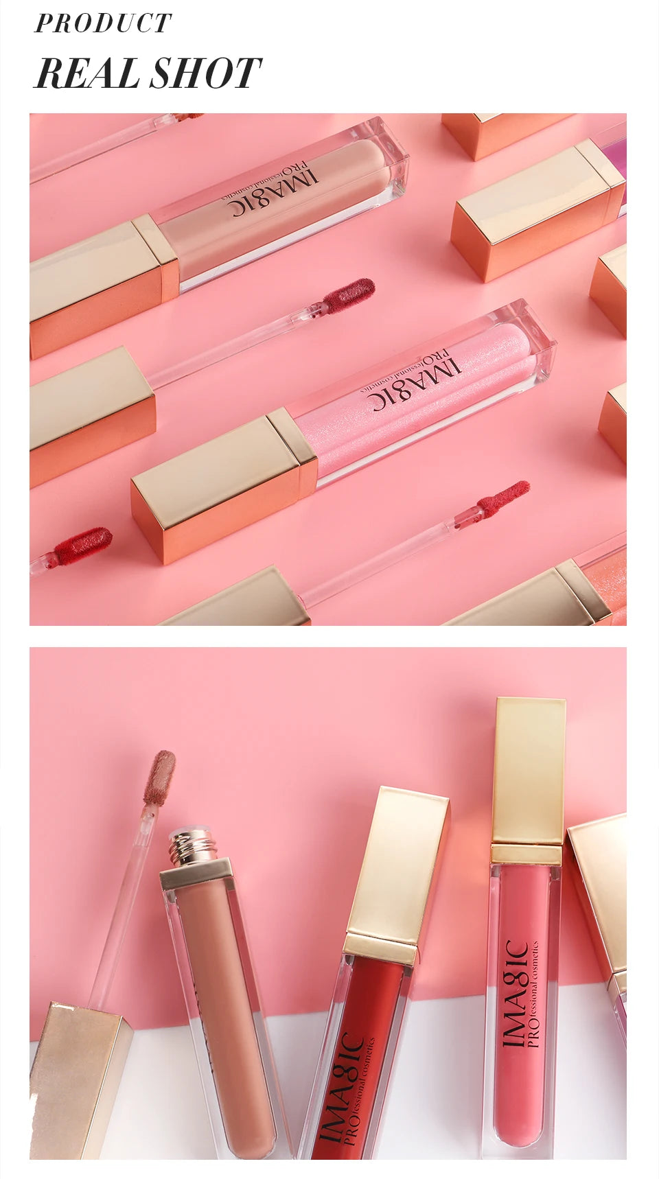 IMAGIC new waterproof and moisturizing lip gloss velvet matte lasting lip gloss ladies cosmetics 20 colors