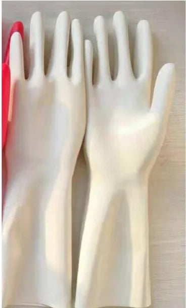 Chlorated Unisex Short Latex Gloves Mittens Fetish Slim Finger Wrist Length Seamless 3D
