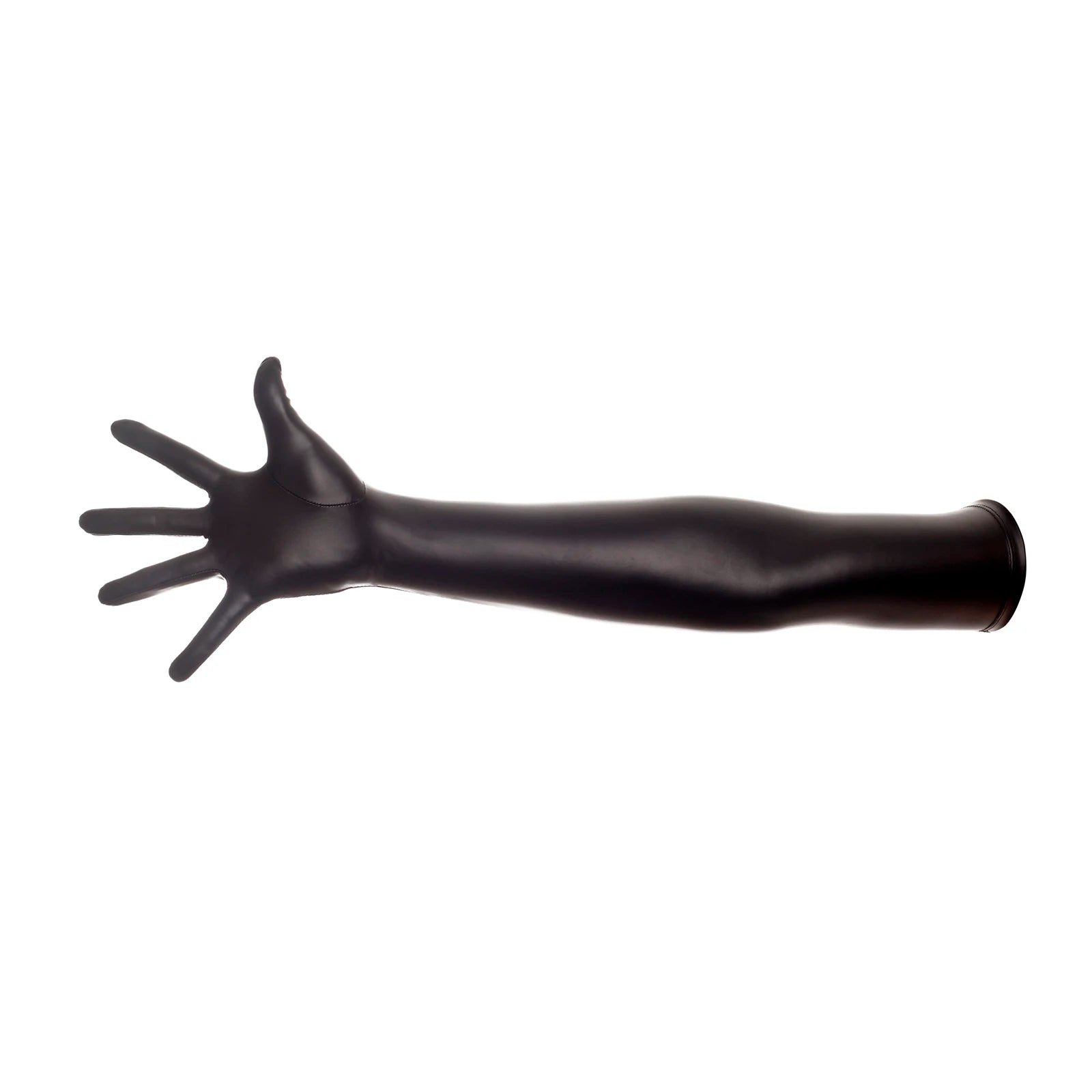 Ftshist Sexy Full Finger Wetlook Long Gloves Matte Black Elastic PU Leather Elbow Length Glove Fetish Wear Fashion Accessories