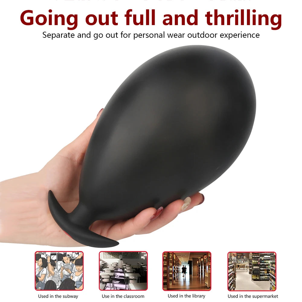 Inflatable Pump Anal Plug Silicone Super Big Butt Plug Dildo Prostate Massager Anus Extender Dilatador Sexules Toy for Women Man