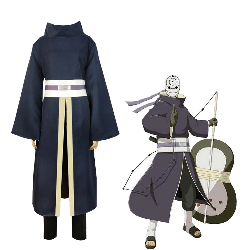 Uchiha Obito Anime Cosplay Costumes Halloween Costumes For Women Men Japanese Robe Kimono Performance Festival