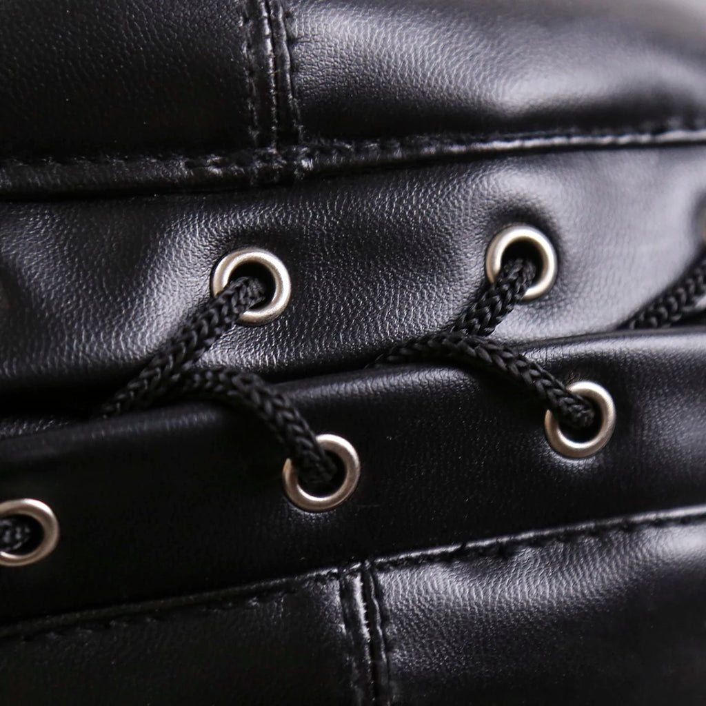 Thierry Fetish Sensory Deprivation Bondage Head Hood, The PU Leather SM Toys Sex Products for Couples Adult Game Roleplay