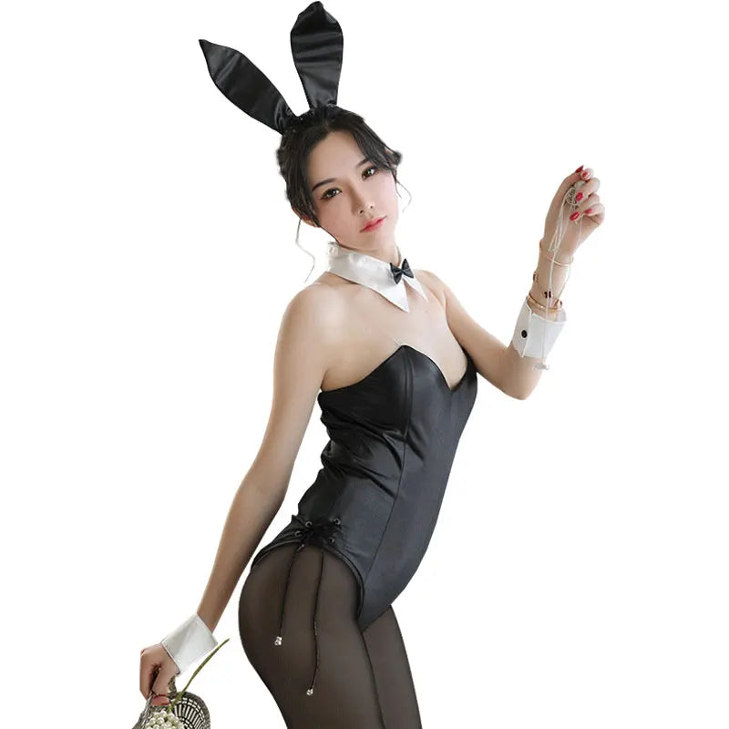 Bunny Girl Sakurajima Mai Cosplay Costume for Girls Halloween Funny Costume Black Stockings High Heels lenceria sensual mujer