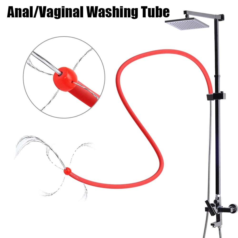 50/100cm Anal Washer Hose Butt Plug For Women Vaginal Shower Men Anus Cleaner Enema Medical Douche Pipe Sex Toys Adults Games
