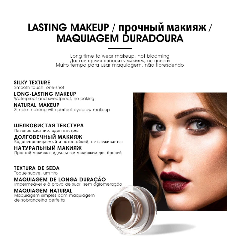 IMAGIC Professional Eyebrow Gel 6 Colors Eyebrow Enhancer Brow Enhancers Tint Makeup Eyebrow Brown With Brow Brush Tools