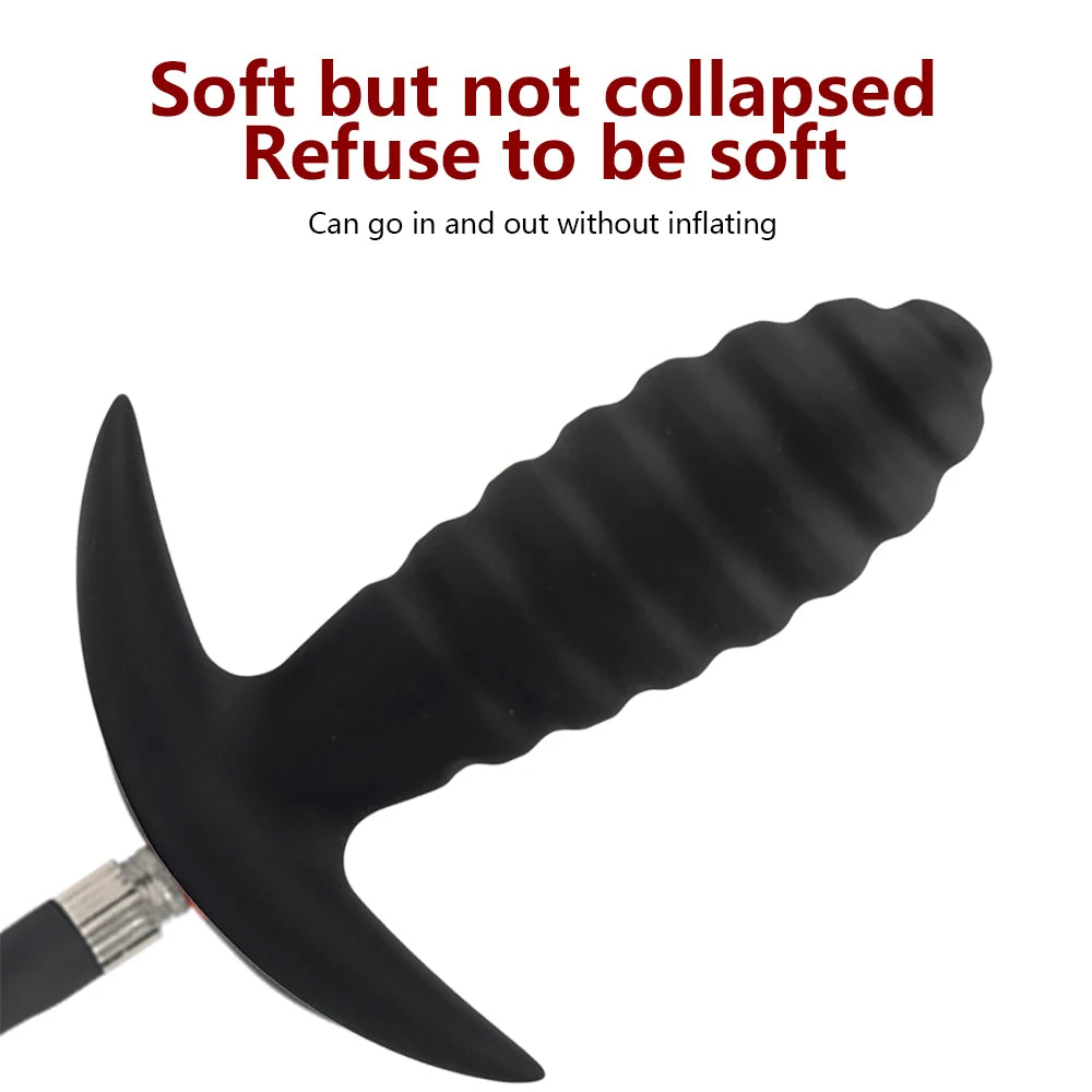 Inflatable Pump Anal Plug Silicone Super Big Butt Plug Dildo Prostate Massager Anus Extender Dilatador Sexules Toy for Women Man