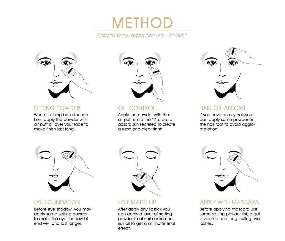 IMAGIC new makeup powder waterproof oil control waterproof  foundation invisible brightening skin cosmetic