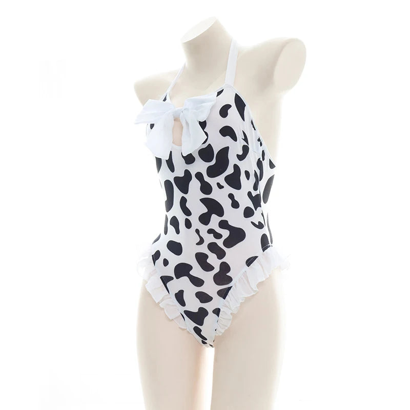 AniLV Anime Cartoon Cow Series Bodysuit Underwear Maid Unifrom Costume Kawaii Girl Bikini Swimsuit Set Outfit Cosplay