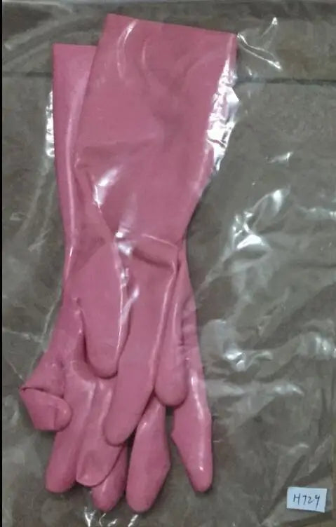 Chlorinated Unisex Latex Short Gloves Mittens Rubber Wrist Fetish Costumes