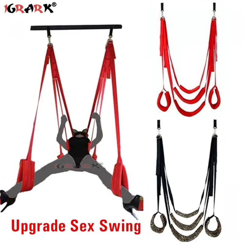 Couples Erotic Sexual Position BDSM Bondage Soft Nylon Sex Swing Sex Toys For Women Men Adult Games Slave Restraint Indoor Sling