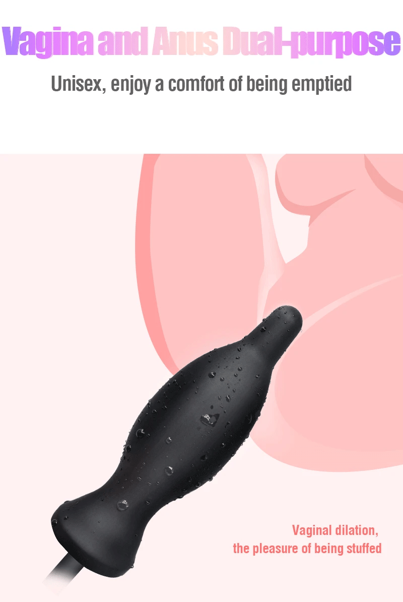 BDSM Vibrator Inflatable Anal Plug Huge Butt Plug Dildo Pump Vaginal Anus Expansion Prostate Massager Sex Toys for Woman Men Gay